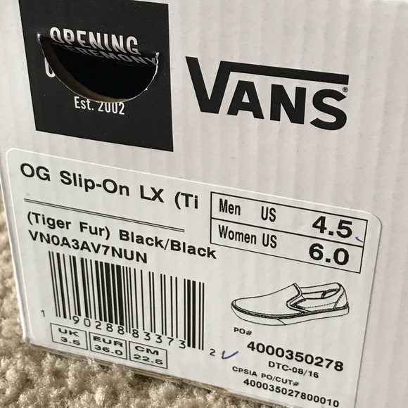 Vault Vans Opening Ceremony OG Slip-On Tiger Fur - Picture 2 of 8